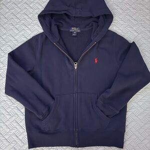 Polo by Ralph Lauren Kids Dark Blue Zip-Up Hoodie EUC